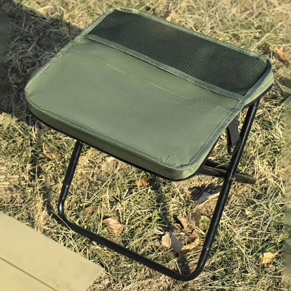 Folding Stool for Outdoor Leisure, Camping, and Hiking Fishing Trips, Convenient Shoulder Bag Style Portable Stool for Storage