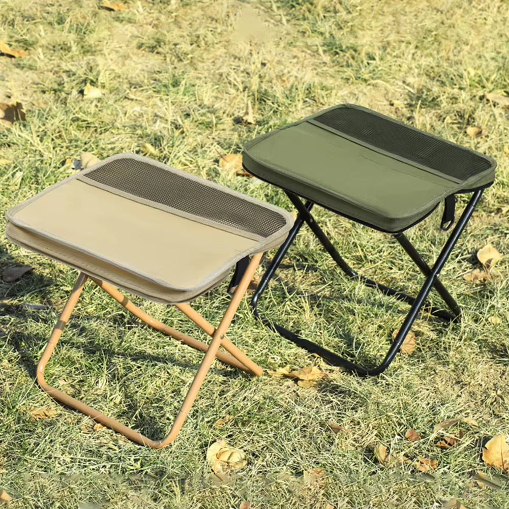 Folding Stool for Outdoor Leisure, Camping, and Hiking Fishing Trips, Convenient Shoulder Bag Style Portable Stool for Storage