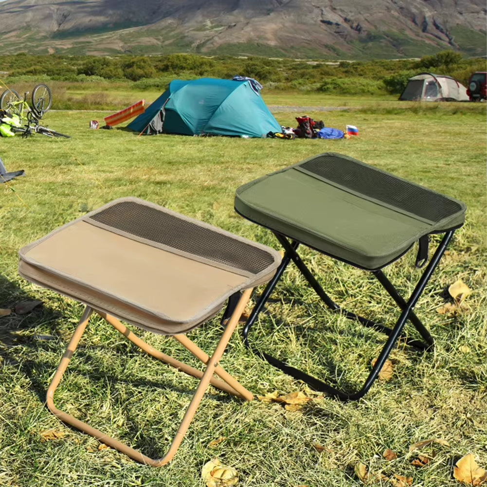 Folding Stool for Outdoor Leisure, Camping, and Hiking Fishing Trips, Convenient Shoulder Bag Style Portable Stool for Storage